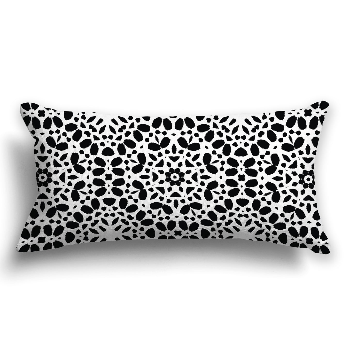 White/Beige-white Throw Pillow with Fine Black Circular Pattern on Both Sides, CAPC-1011-191