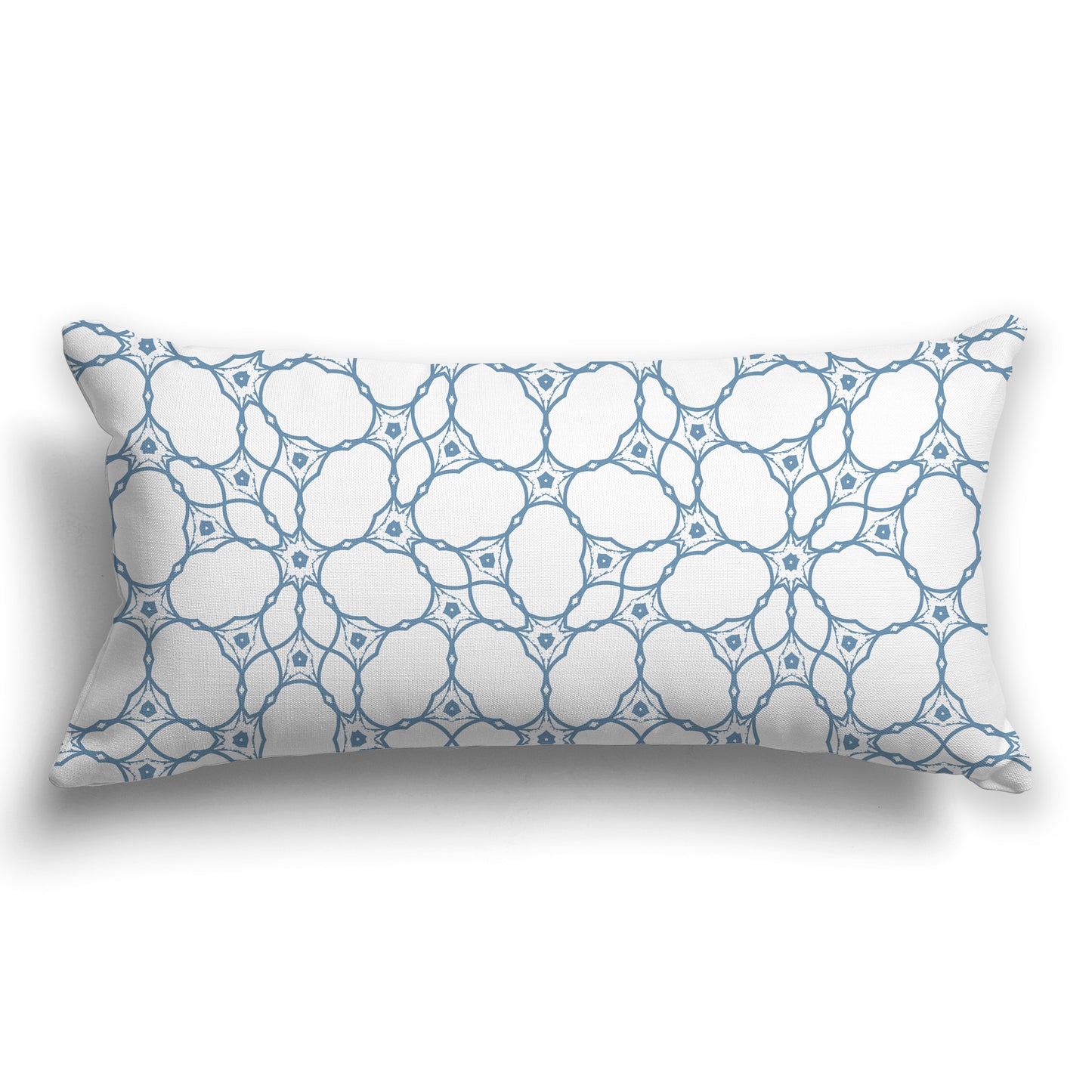 White/Beige-white Pillow with Medium-blue Cloud-shaped Pattern on Both Sides, CAPC-1021-212