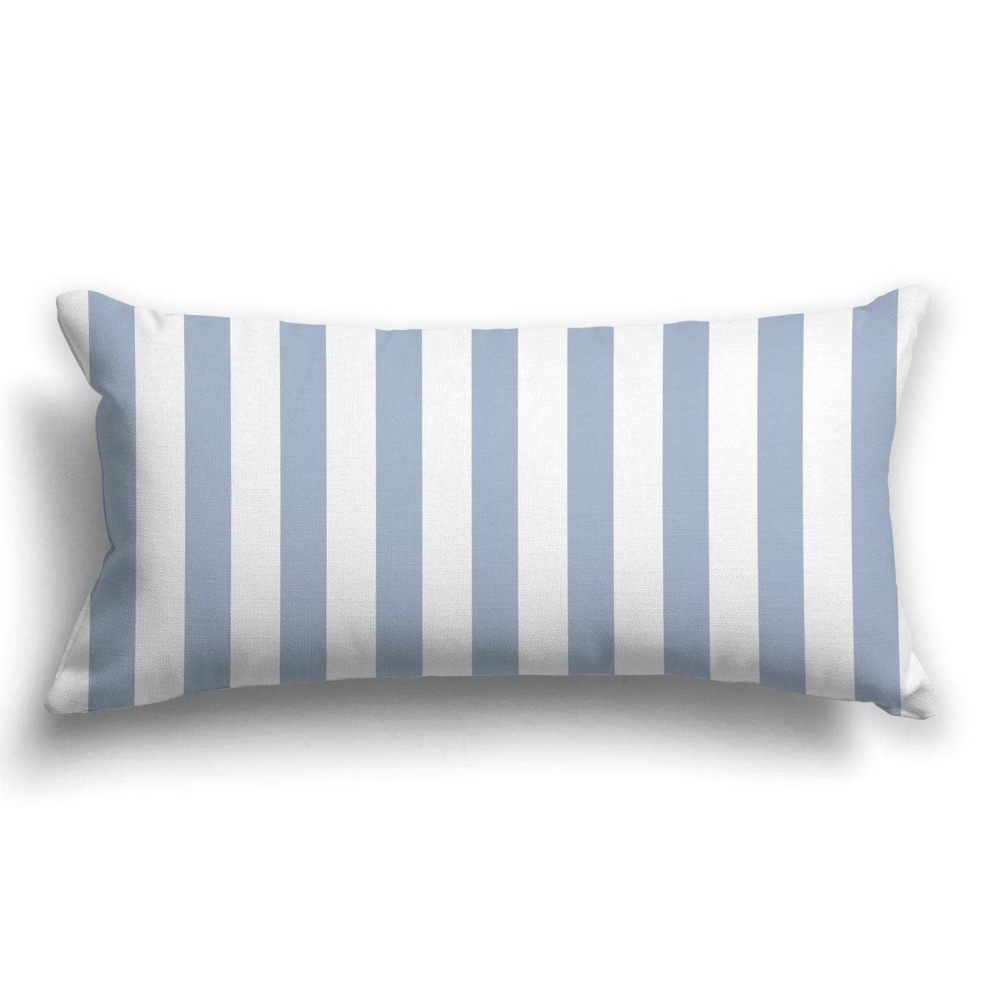 White/Beige-white Throw Pillow with Blue-grey Bars on Front and Solid White/Beige-white Back, CAPC-1022-051