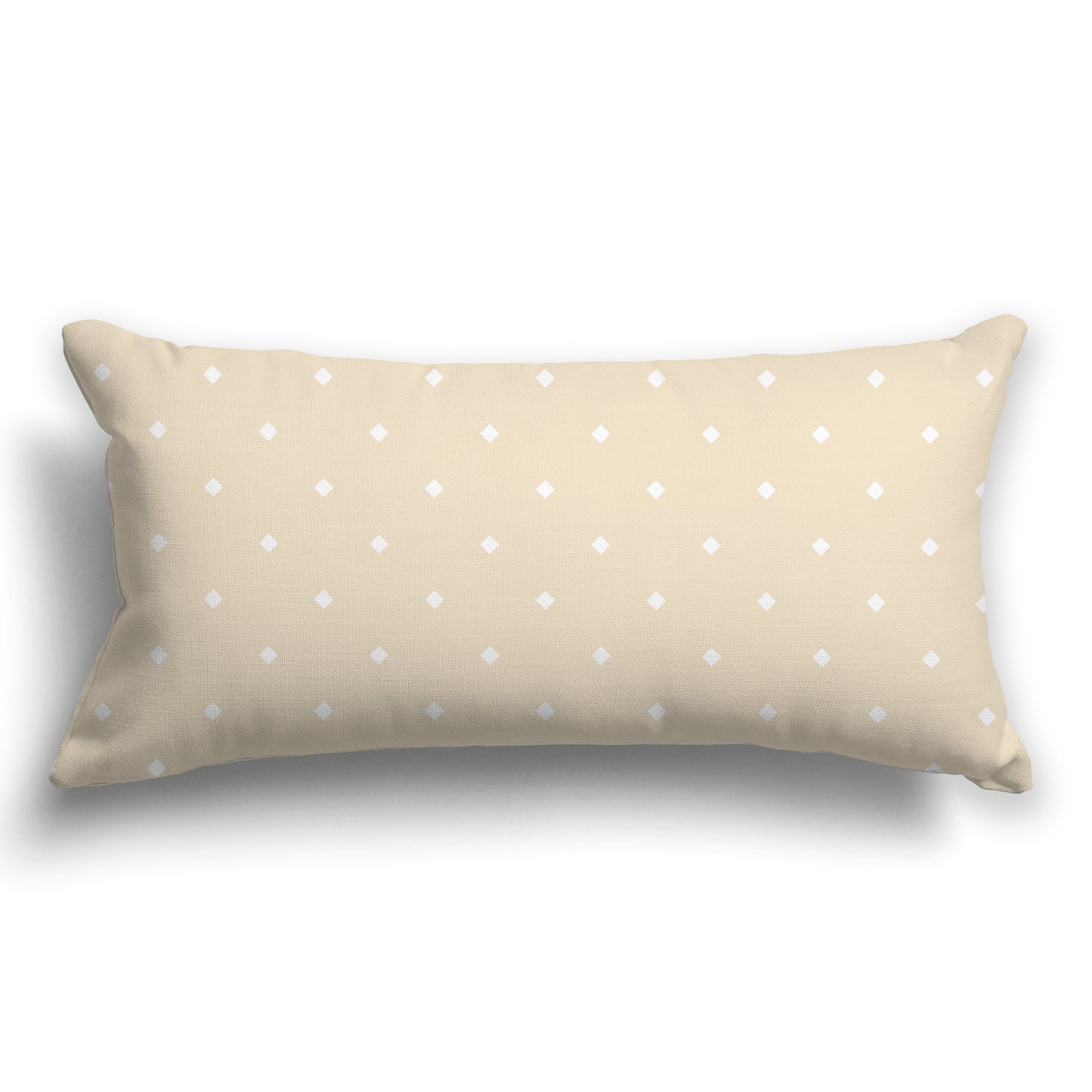 Beige Throw Pillow with White/Beige-white Diamond Pattern on Front, CAPC-1032-101