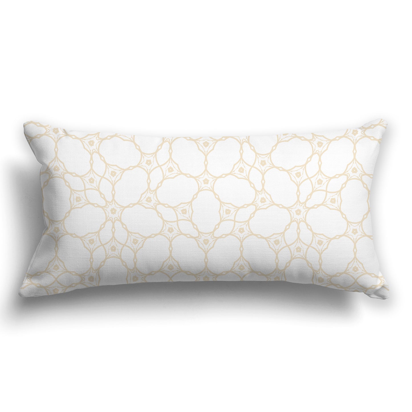 White/Beige-white Throw Pillow with Beige Cloud-shaped Pattern on Both Sides, CAPC-1032-212