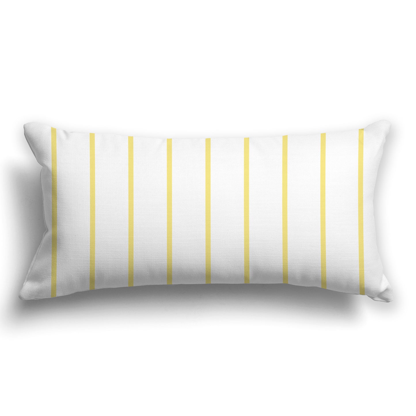White/Beige-white Throw Pillow with Thin Yellow Stripes on Front, CAPC-1041-062