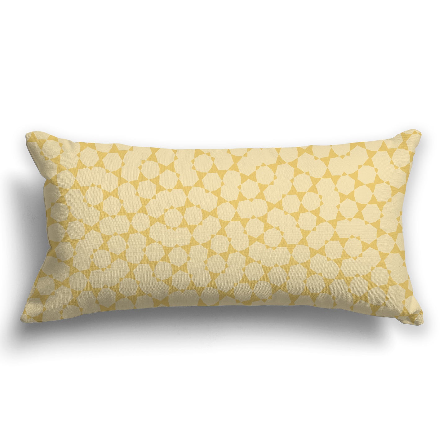 Medium-orange Throw Pillow with Orange Geometric Pattern on Both Sides, CAPC-1042-201