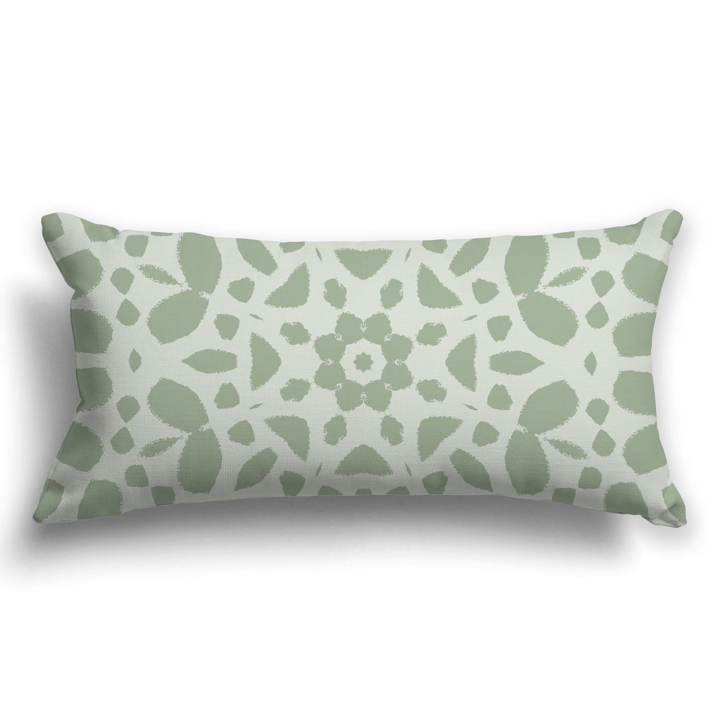 Throw Pillow with Two-tone Green Circular Pattern on Both Sides, CAPC-1052-181