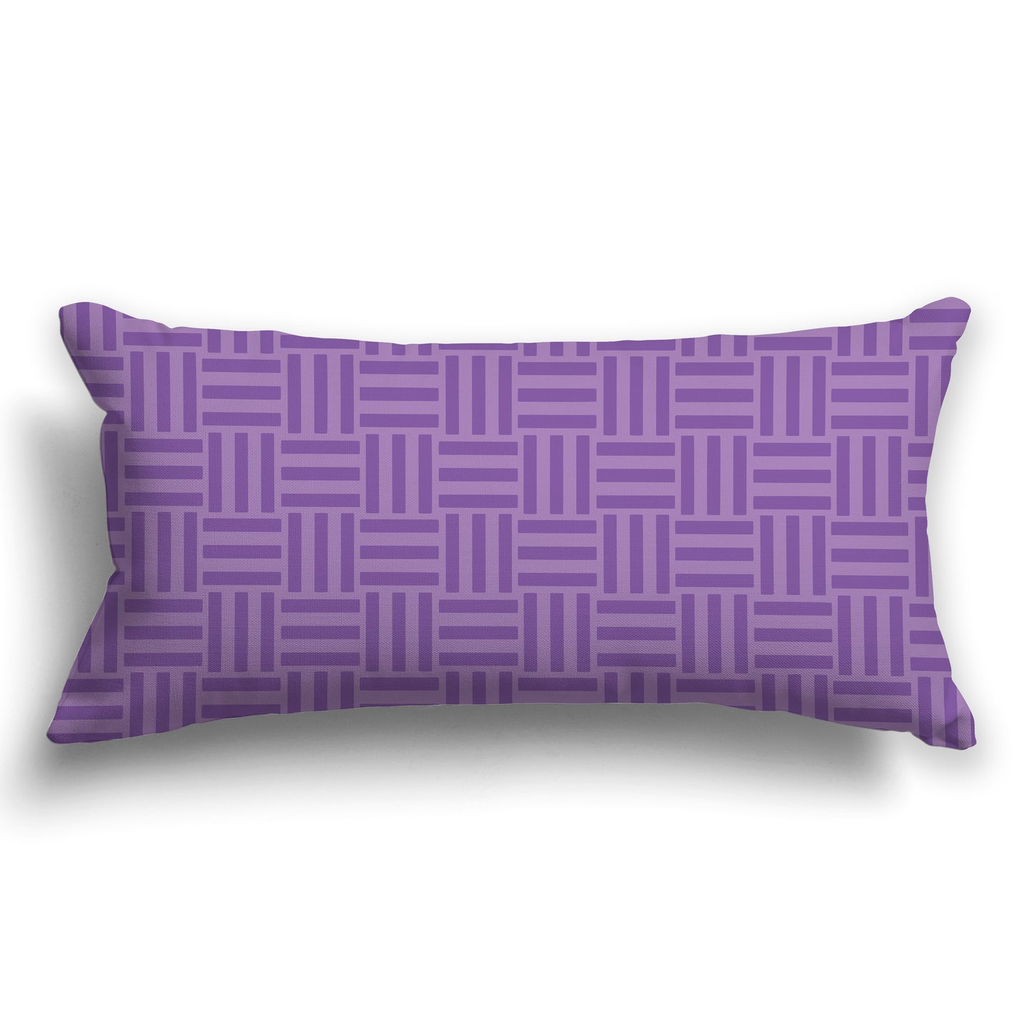Throw Pillow with Two-tone Purple Basket Weave Pattern on Both Sides, CAPC-1061-141