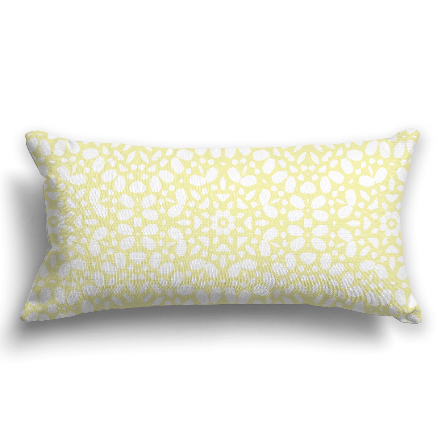 White/Beige-white Throw Pillow with Fine Yellow Circular Pattern on Both Sides, CAPC-1062-192
