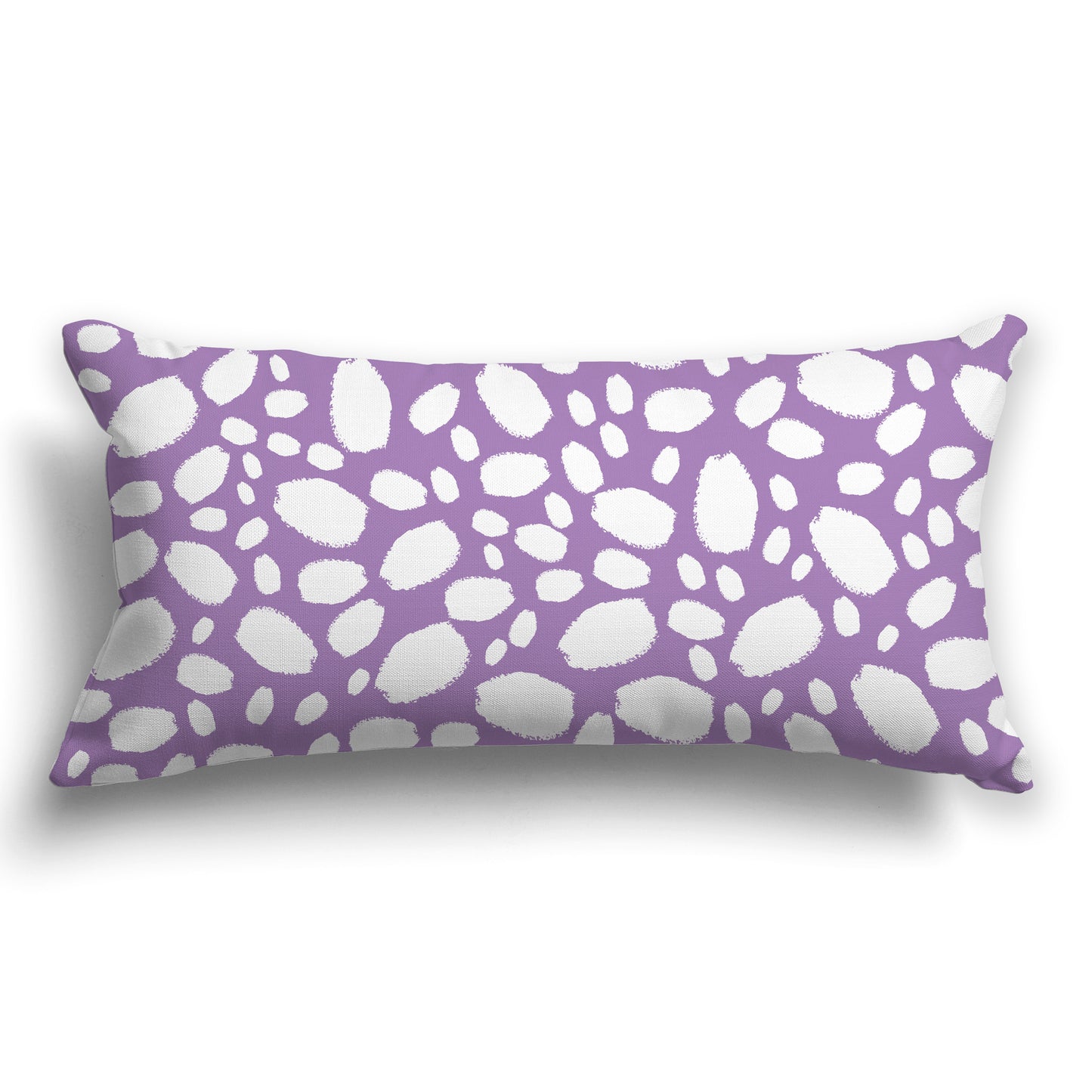 Purple Throw Pillow with White/Beige-white Paint Dabs on Both Sides, CAPC-1063-092