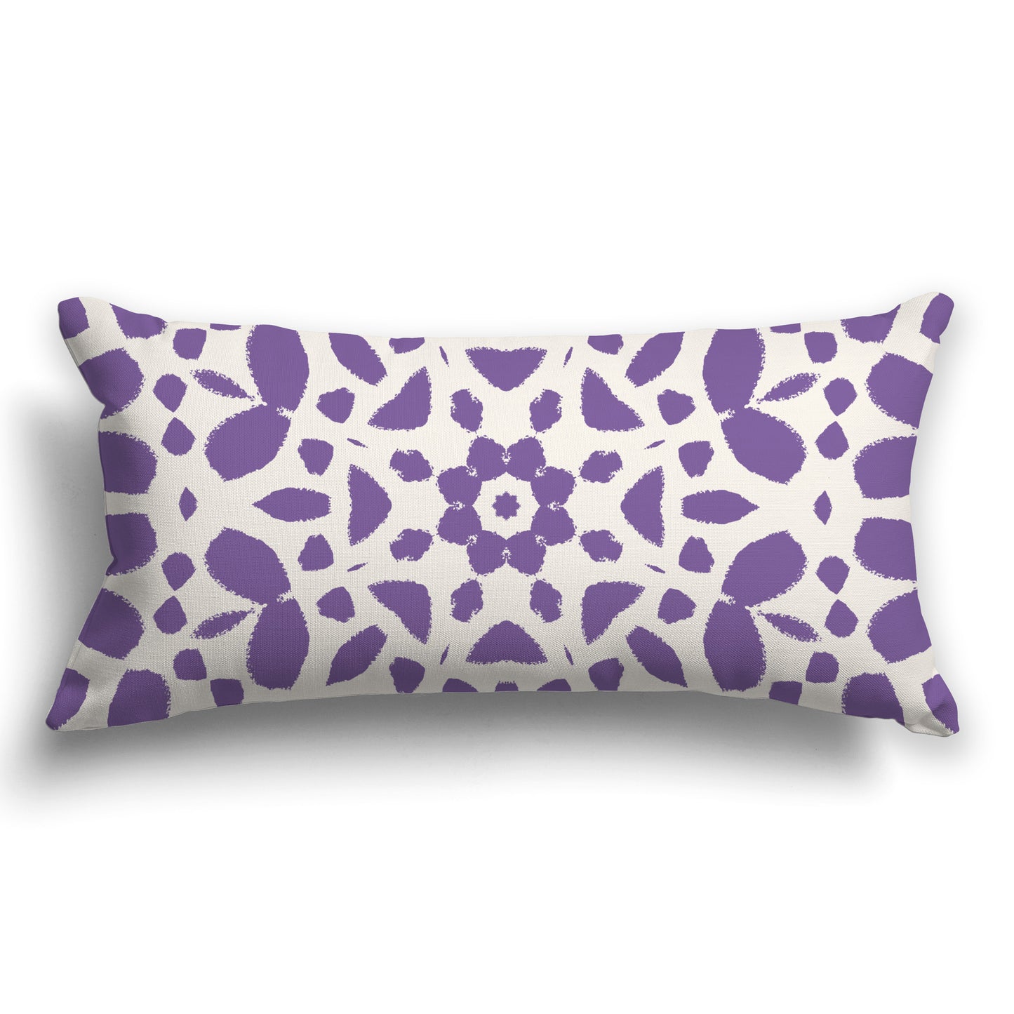 Throw Pillow with Purple and Beige Circular Pattern on Both Sides, CAPC-1071-181