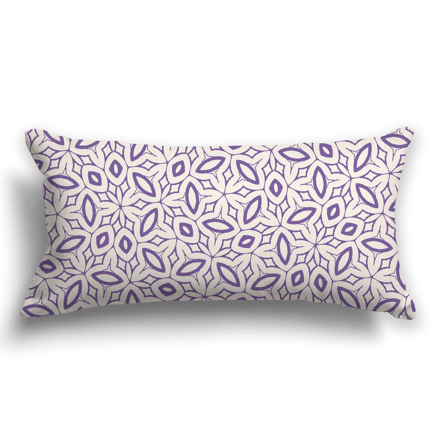Beige Throw Pillow with Purple Leaf-life Pattern on Both Sides, CAPC-1071-221