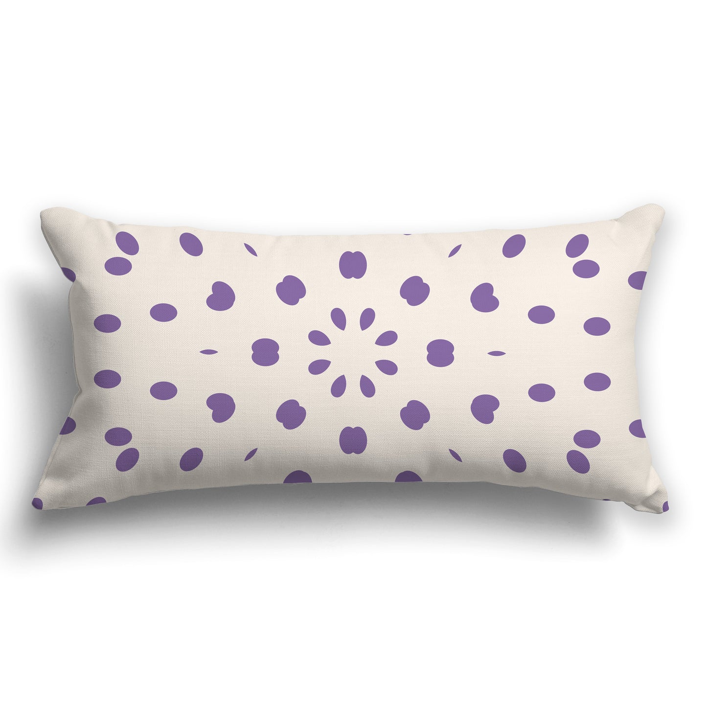 Throw Pillow with Purple and Beige Circular Pattern on Both Sides, CAPC-1071-231