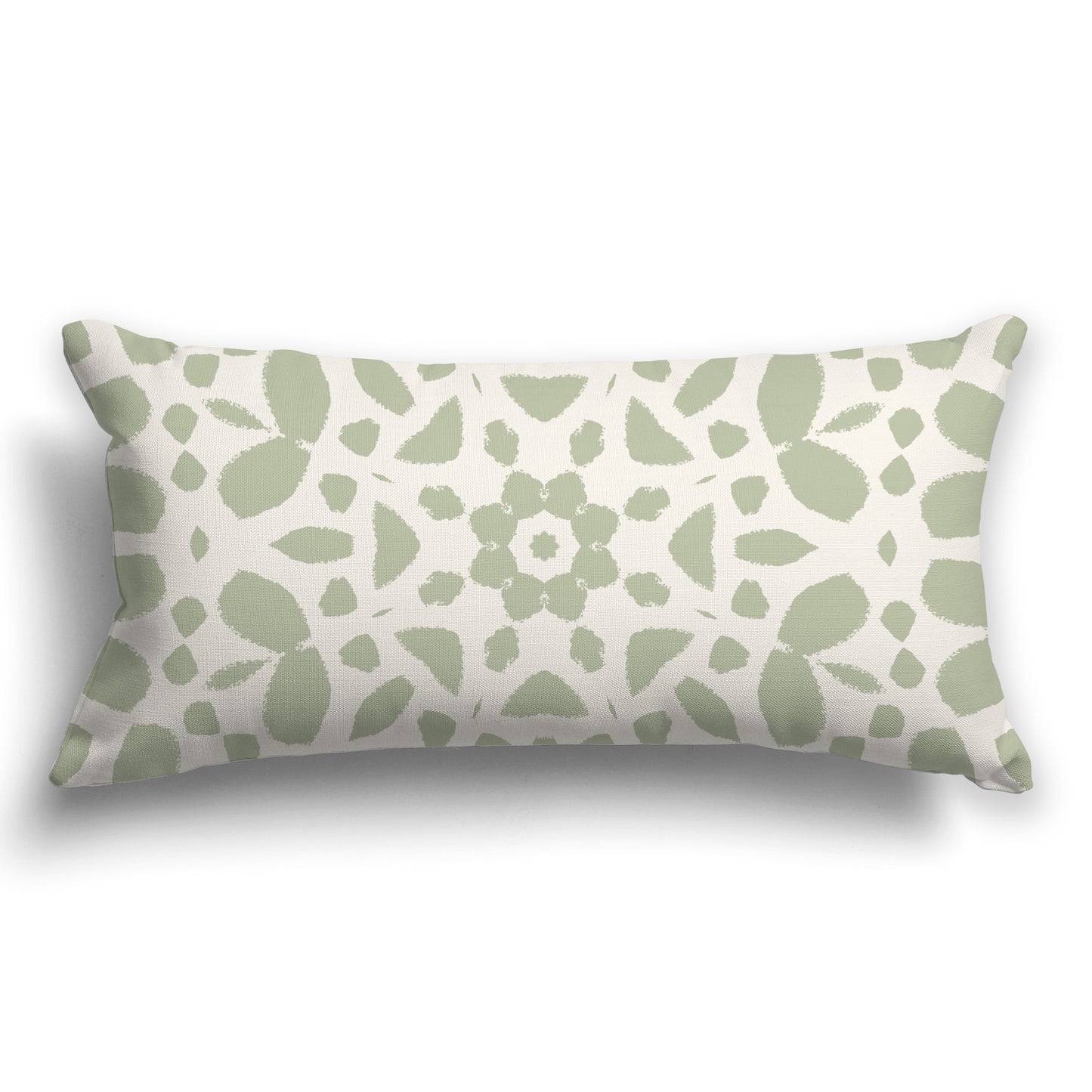 Throw Pillow with Green and Beige Circular Pattern on Both Sides, CAPC-1072-181