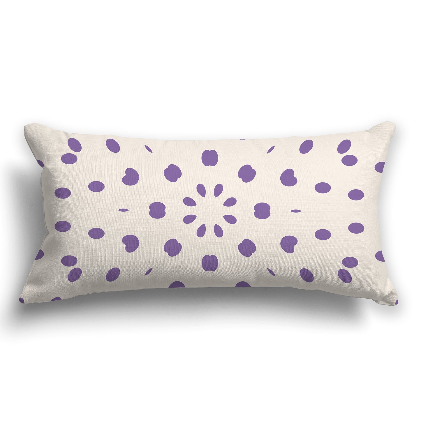 Throw Pillow with Purple and Beige Circular Pattern on Both Sides, CAPC-1072-231