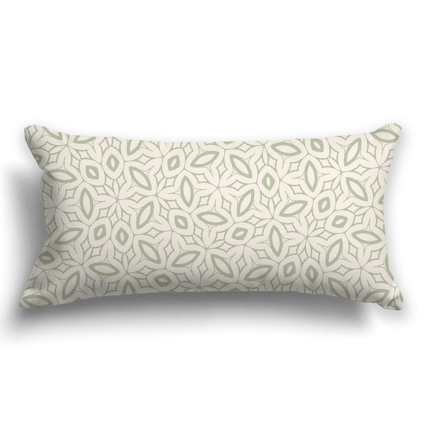 Beige Throw Pillow with Green Leaf-life Pattern on Both Sides, CAPC-1073-221