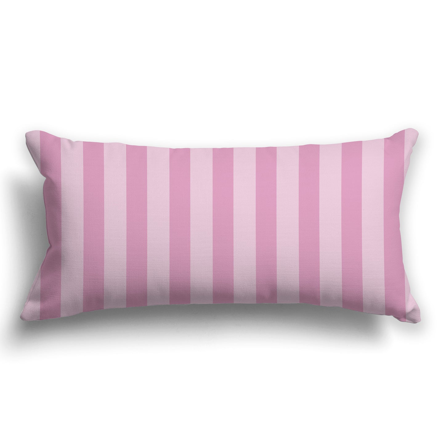Throw Pillow with Two-tone Pink Vertical Bars on Front and Solid Pale Pink Back, CAPC-1081-051