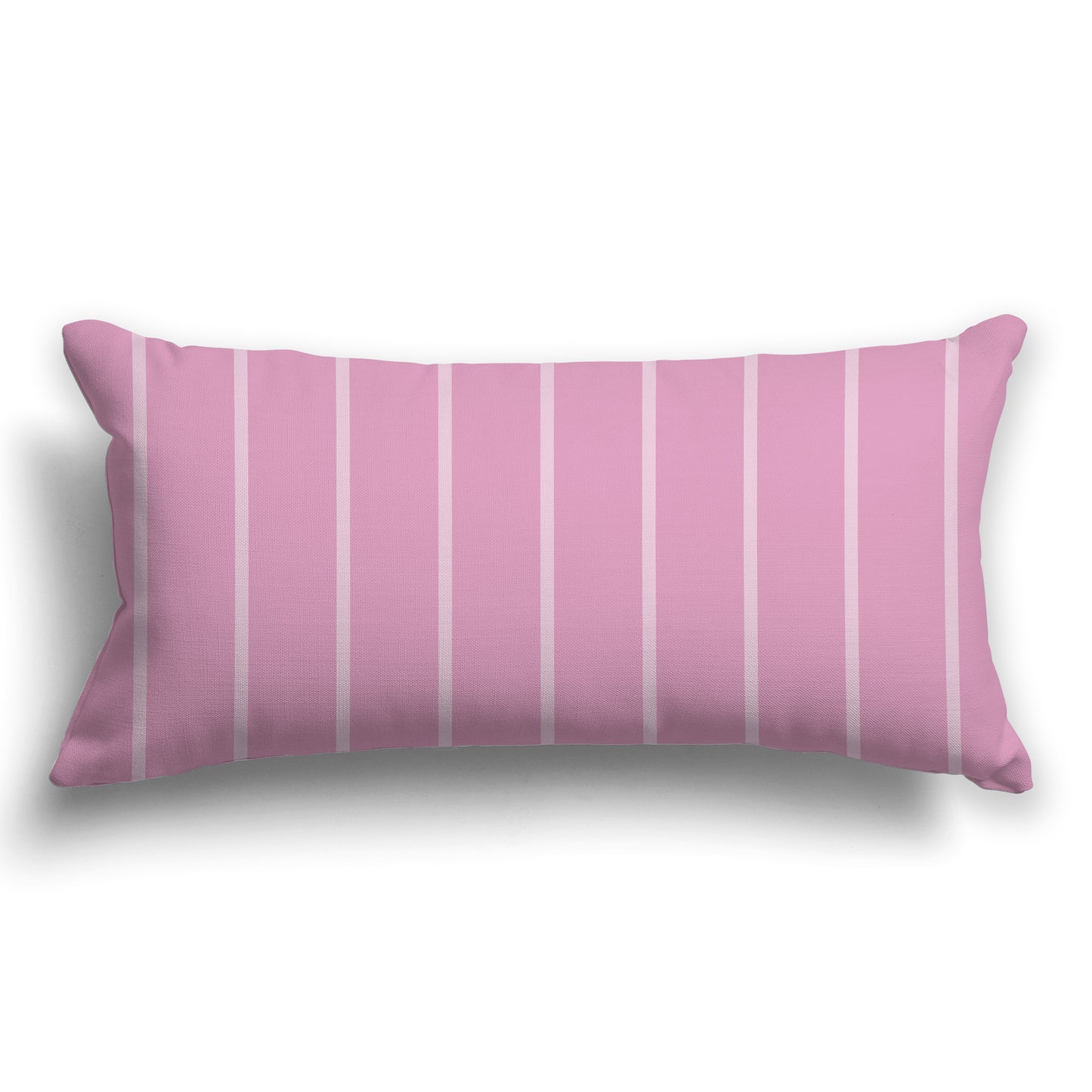 Throw Pillow with Two-tone Pink Vertical Stripes and Solid Pale Pink Back, CAPC-1081-062