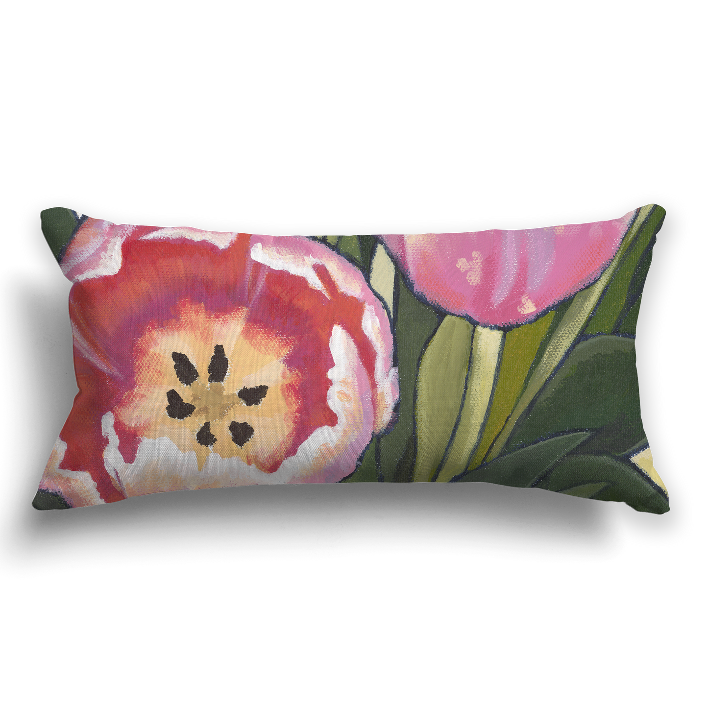 Pink Tulips Fine Art Cushion Cover, CAPC-1080-1, 61 x 30 cm, 24 x 12 inches