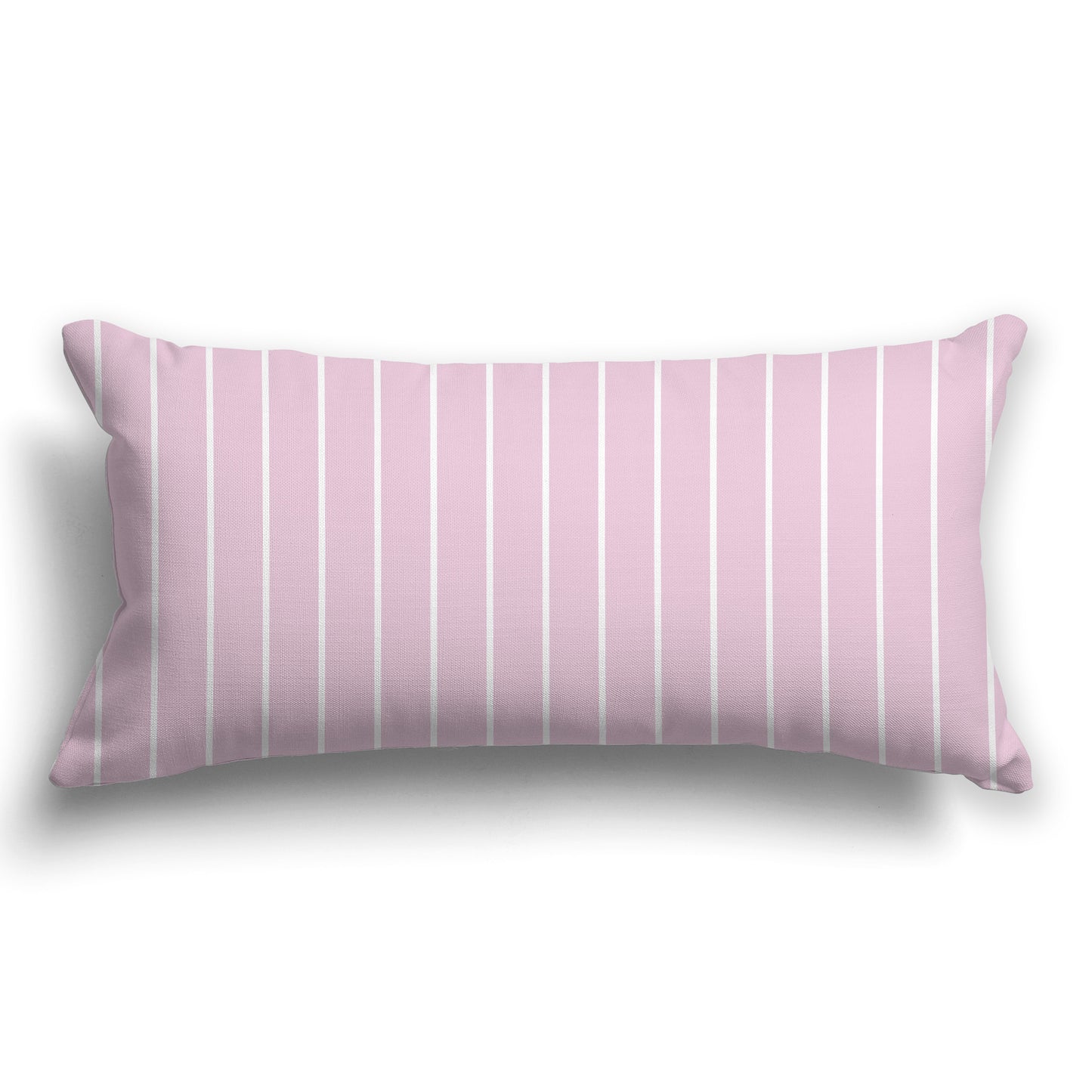 Pale Pink Throw Pillow with Fine White/Beige-white Vertical Stripes on Front, CAPC-1081-152