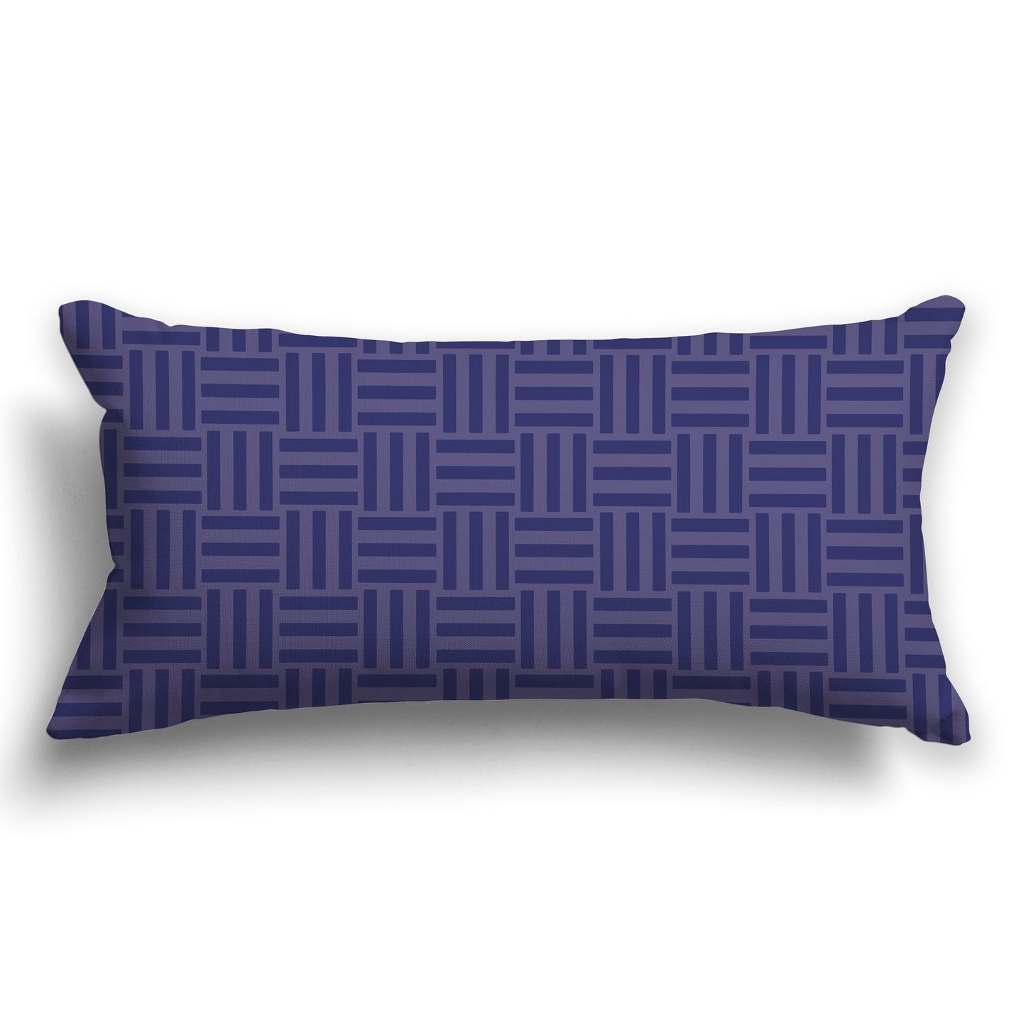 Throw Pillow with Two-tone Purple Basket Weave Pattern on Both Sides, CAPC-1092-141