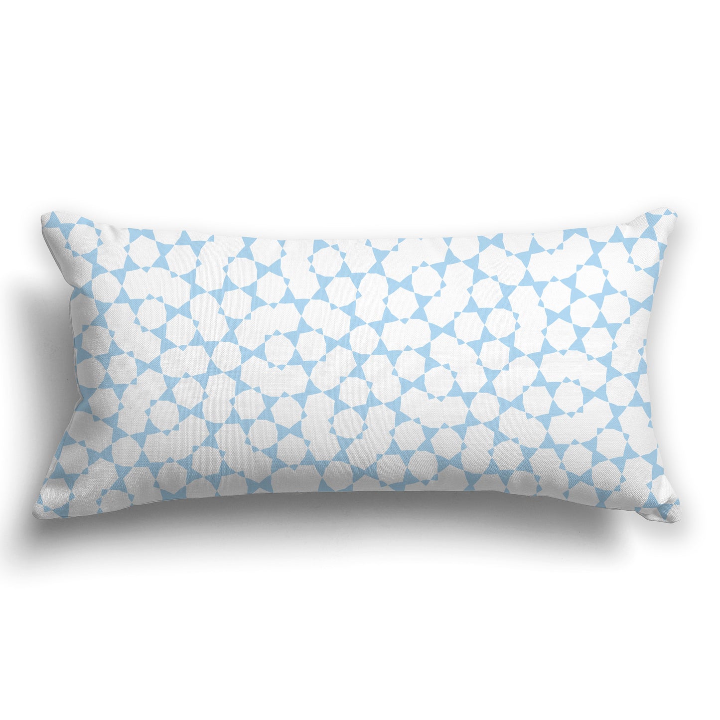 Throw Pillow with Light Blue and White/Beige-white Pattern on Both Sides, CAPC-1101-201