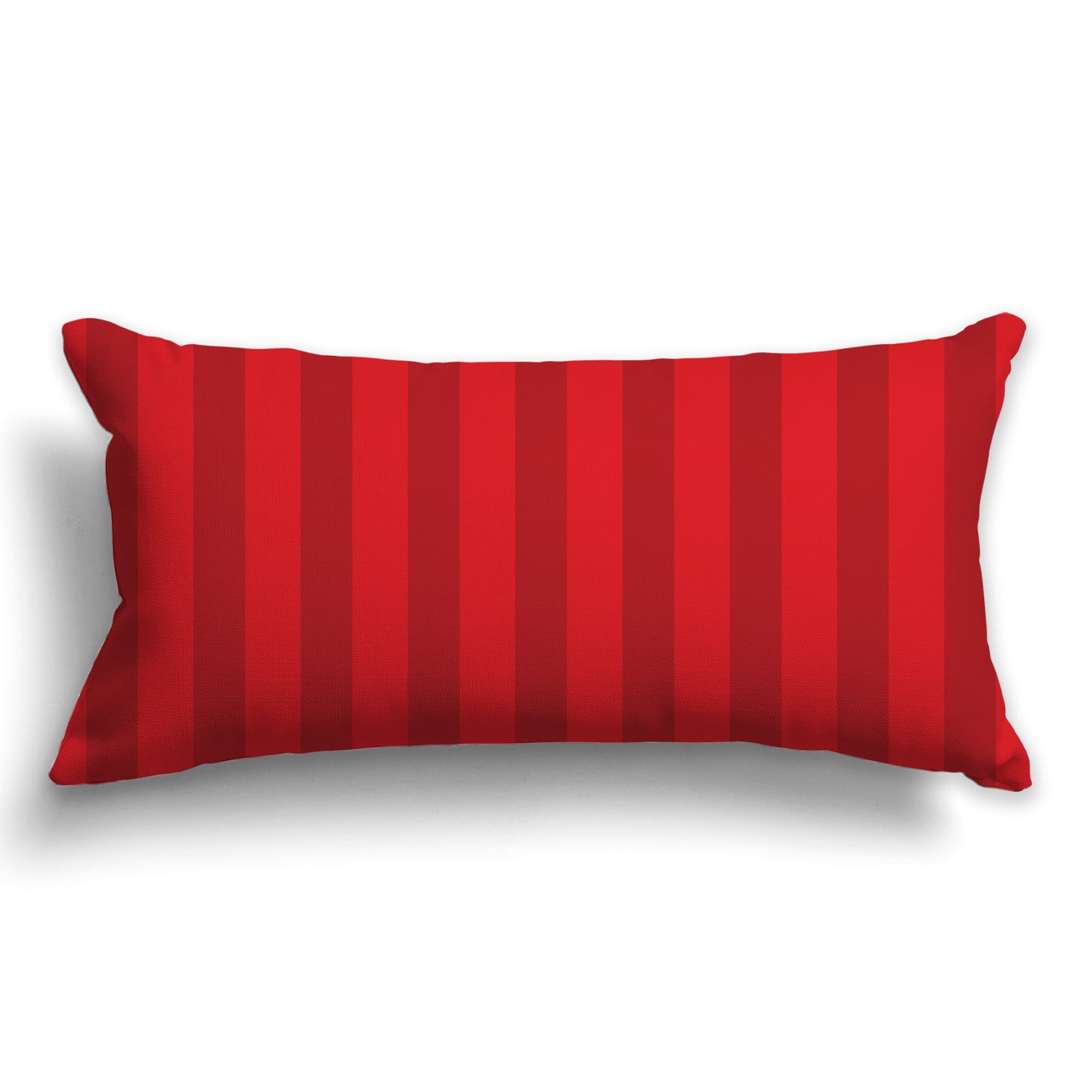 Throw Pillow with Two-tone Red Bars on Front and Red Back, CAPC-1111-051