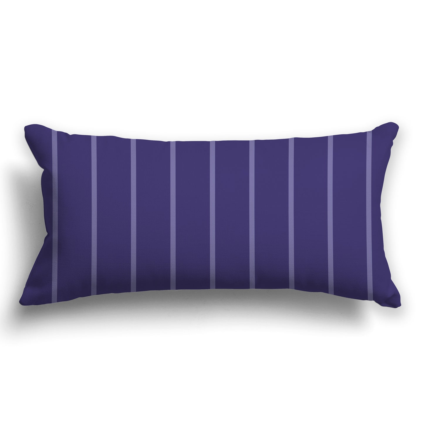 Dark Purple Throw Pillow with Thin Light Purple Stripes on Front and Solid Dark Purple Back, CAPC-1111-062