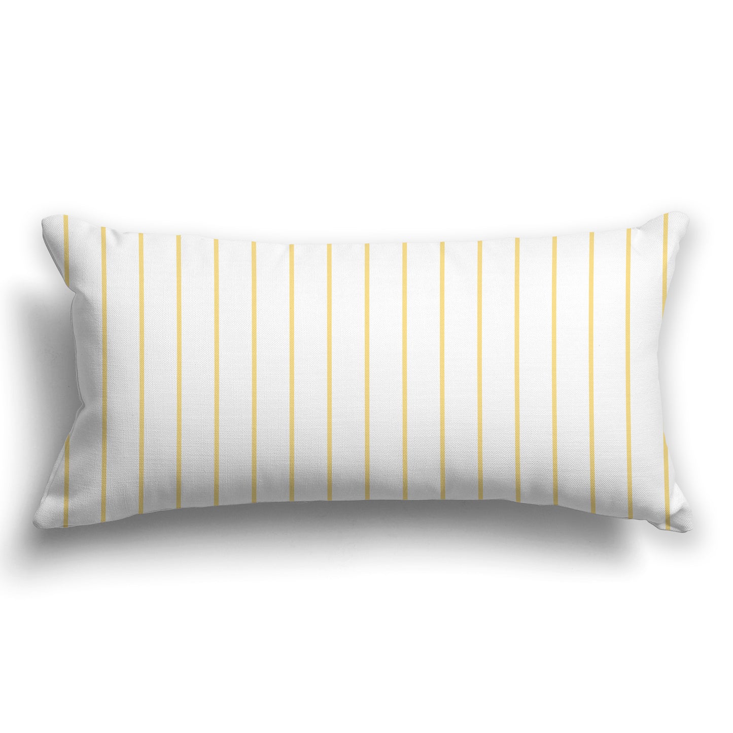 White/Beige-white Throw Pillow with Fine Yellow Vertical Stripes on Front, CAPC-1121-151