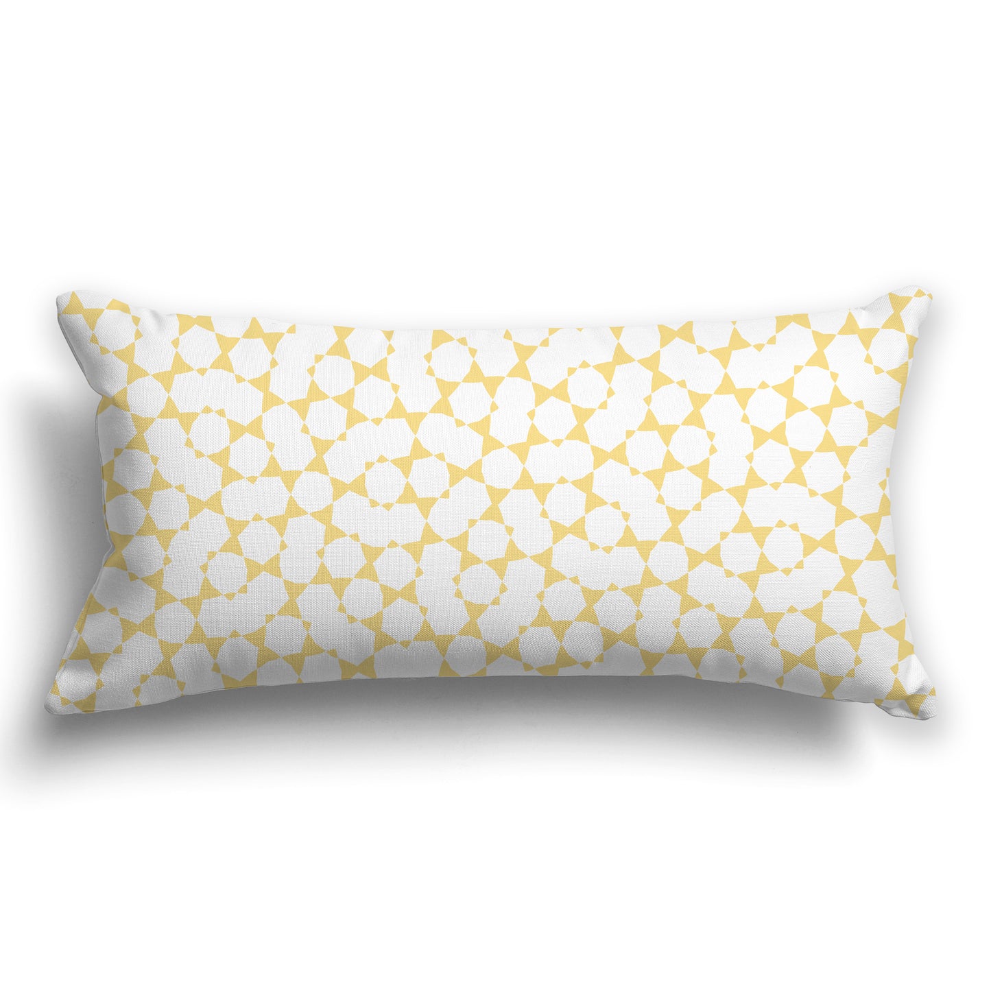 Throw Pillow with Yellow and White/Beige-white Pattern on Both Sides, CAPC-1121-201