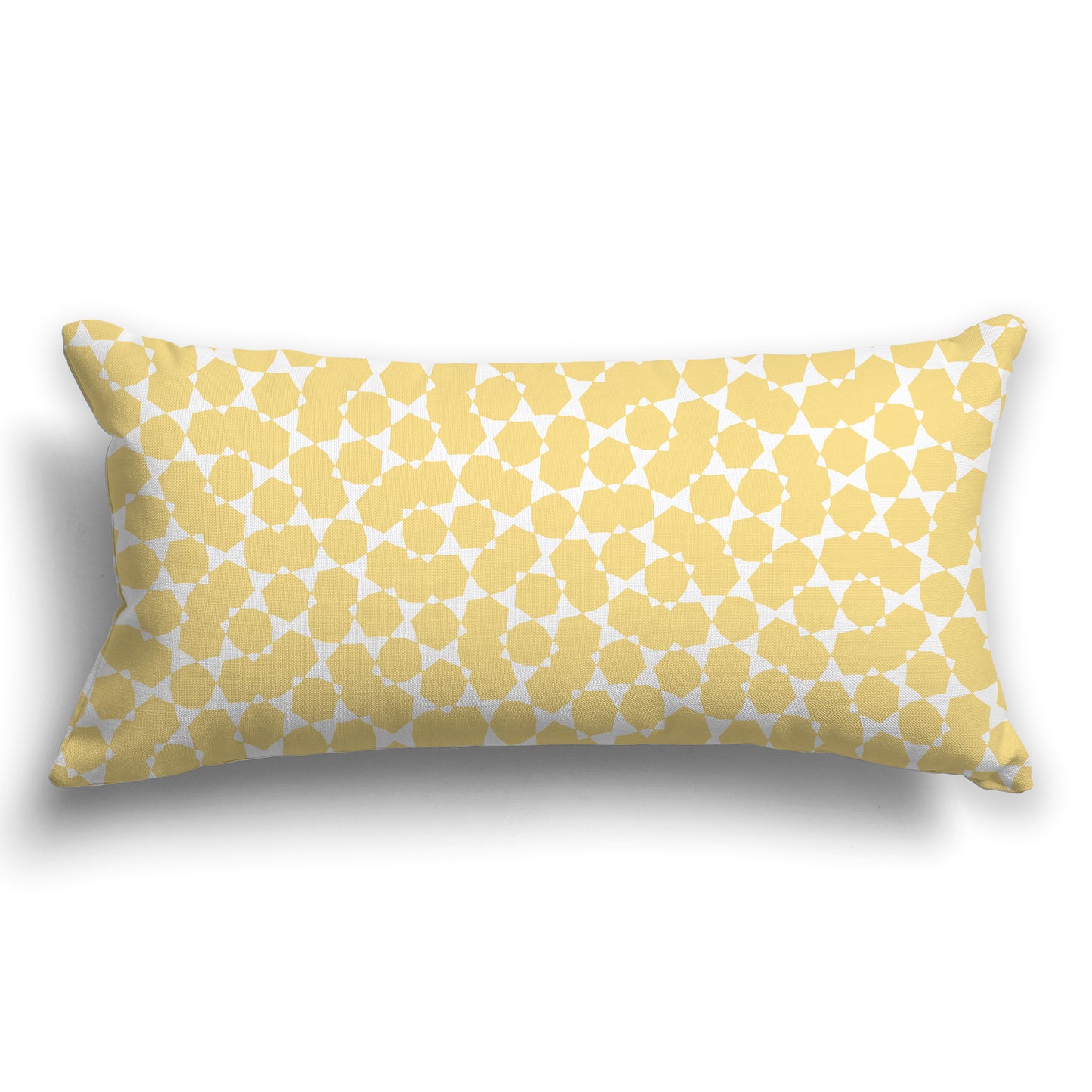Throw Pillow with Yellow and White/Beige-white Pattern on Both Sides, CAPC-1121-202