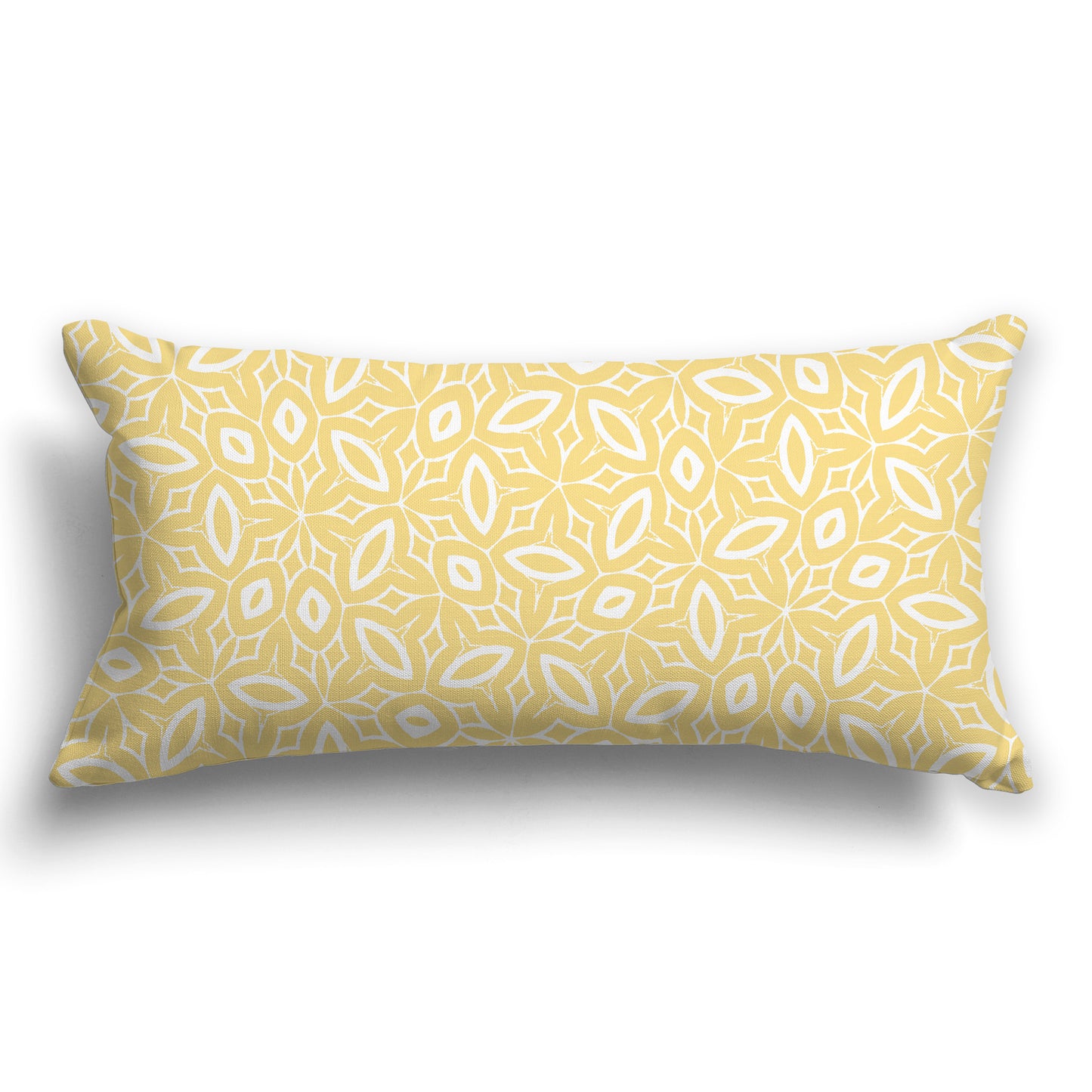 Throw Pillow with Yellow and White/Beige-white Pattern on Both Sides, CAPC-1121-222