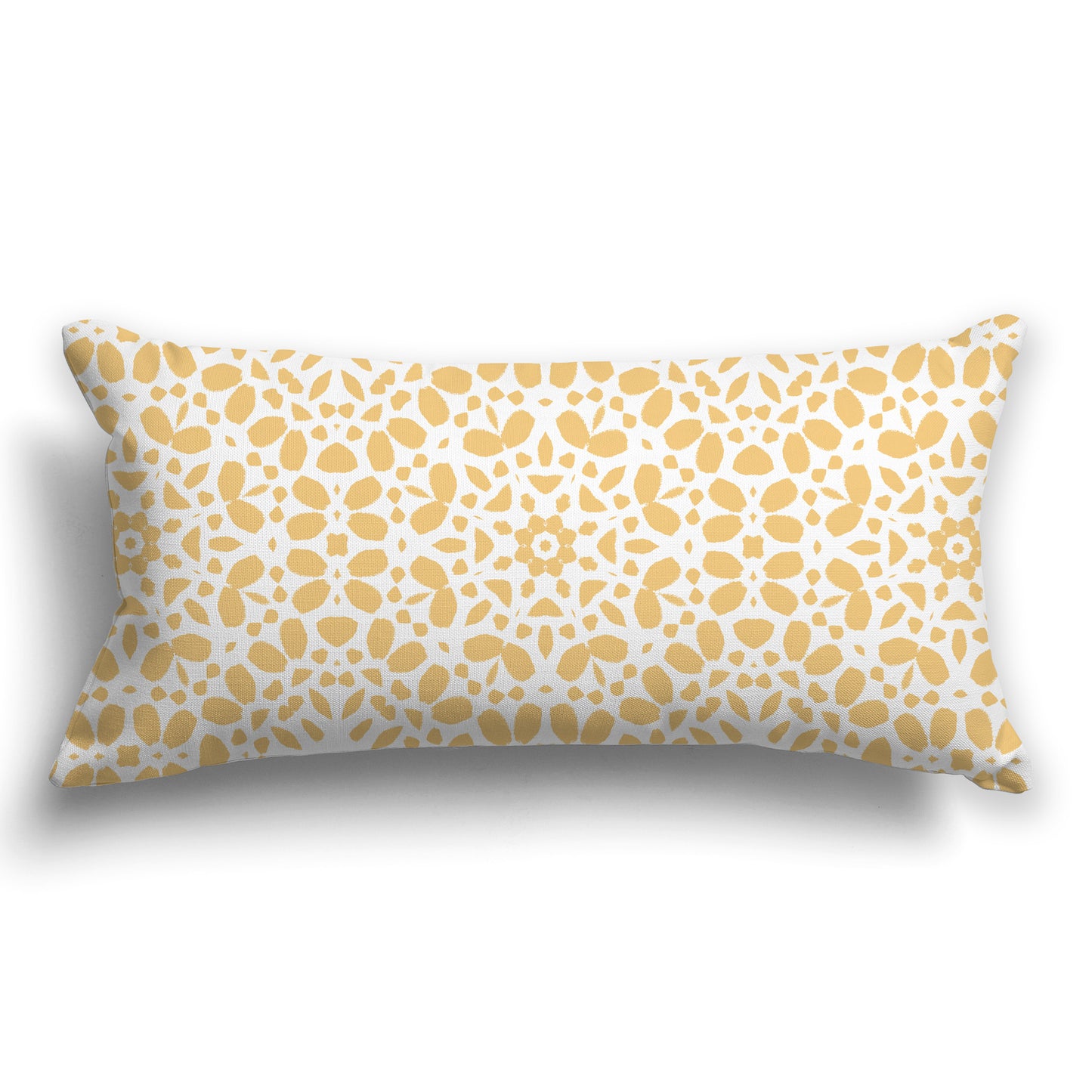 White/Beige-white Throw Pillow with Fine Yellow-orange Circular Pattern on Both Sides, CAPC-1131-191