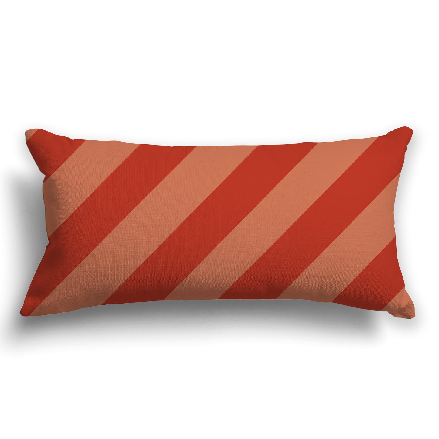 Throw Pillow with Two-tone Red-orange Diagonal Bars on Both Sides, CAPC-1135-031