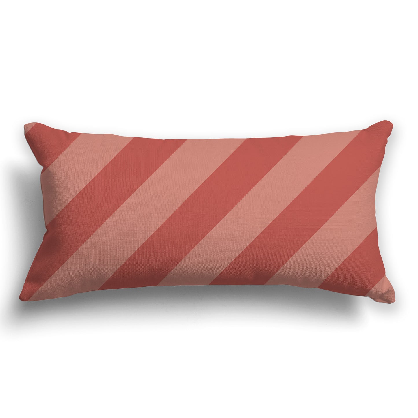 Throw Pillow with Two-tone Dusty Rose Diagonal Bars on Both Sides, CAPC-1137-031