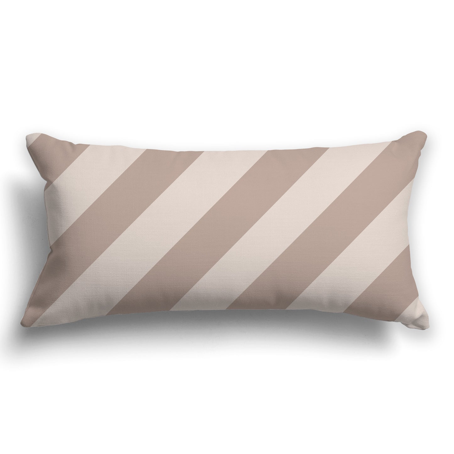 Throw Pillow with Diagonal Two-tone Taupe Bars on Both Sides, CAPC-1138-031