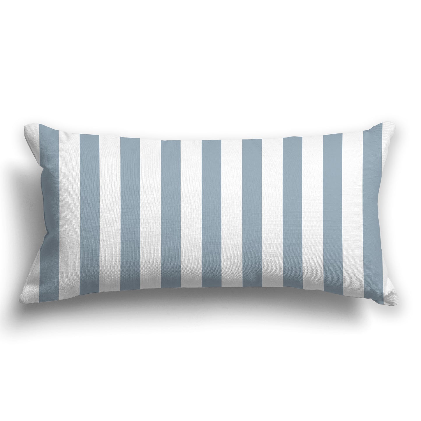 White/Beige-white Throw Pillow with Blue-grey Vertical Bars on Front, CAPC-1141-051