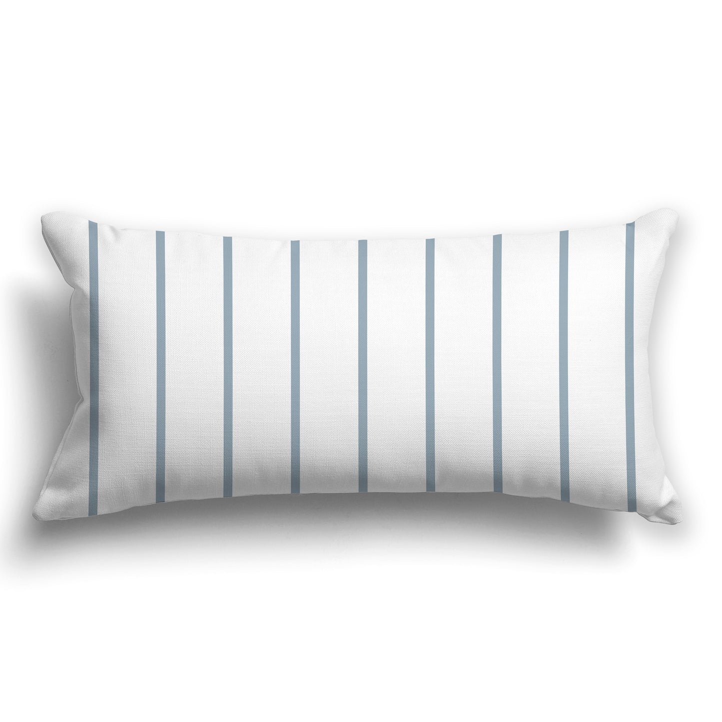 White/Beige-white Throw Pillow with Blue-Grey Stripes on Front, CAPC-1141-061