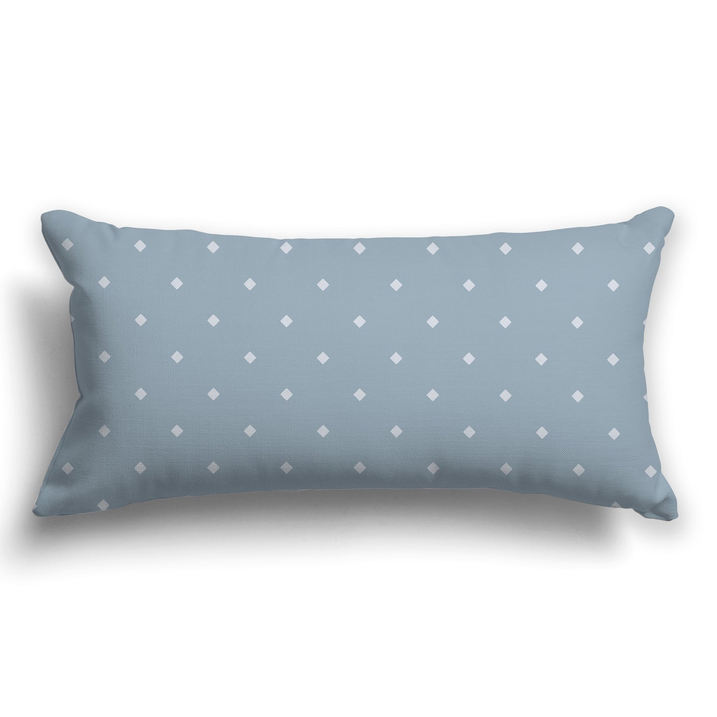 Blue-grey Throw Pillow with Grey Diamond Pattern on Front, CAPC-1141-104