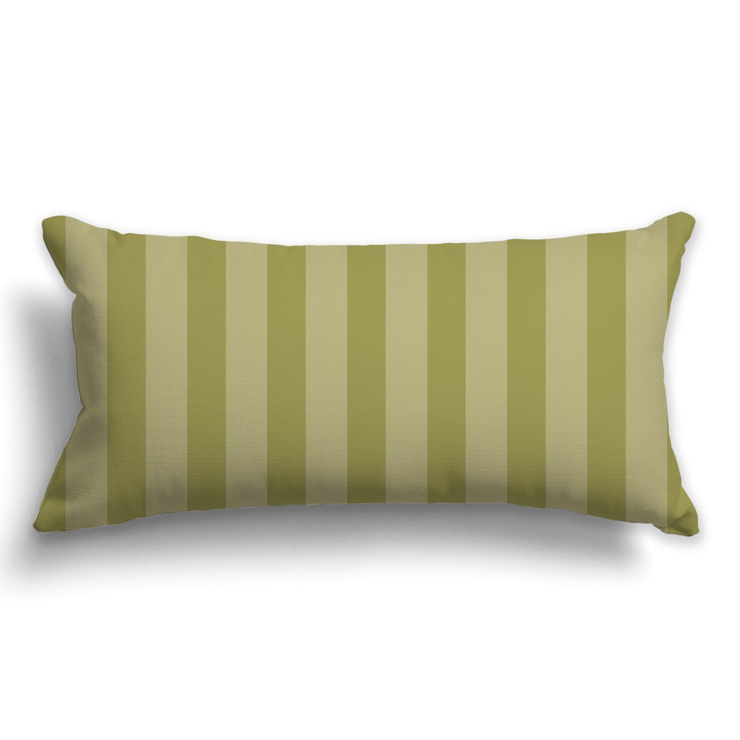 Throw Pillow with Two-tone Green Vertical Bars on Front, CAPC-1142-052