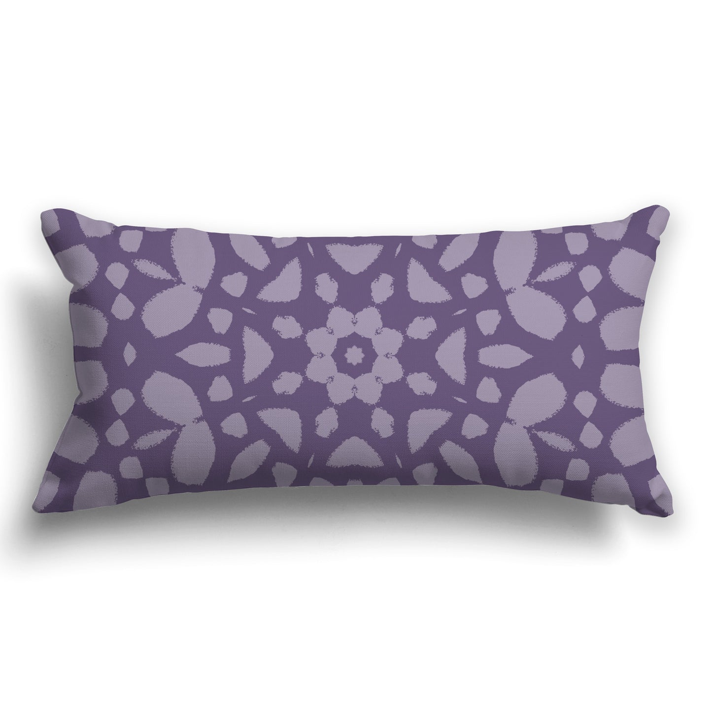 Medium Purple Throw Pillow with Pale Purple Circular Graphic on Both Sides, CAPC-1143-186