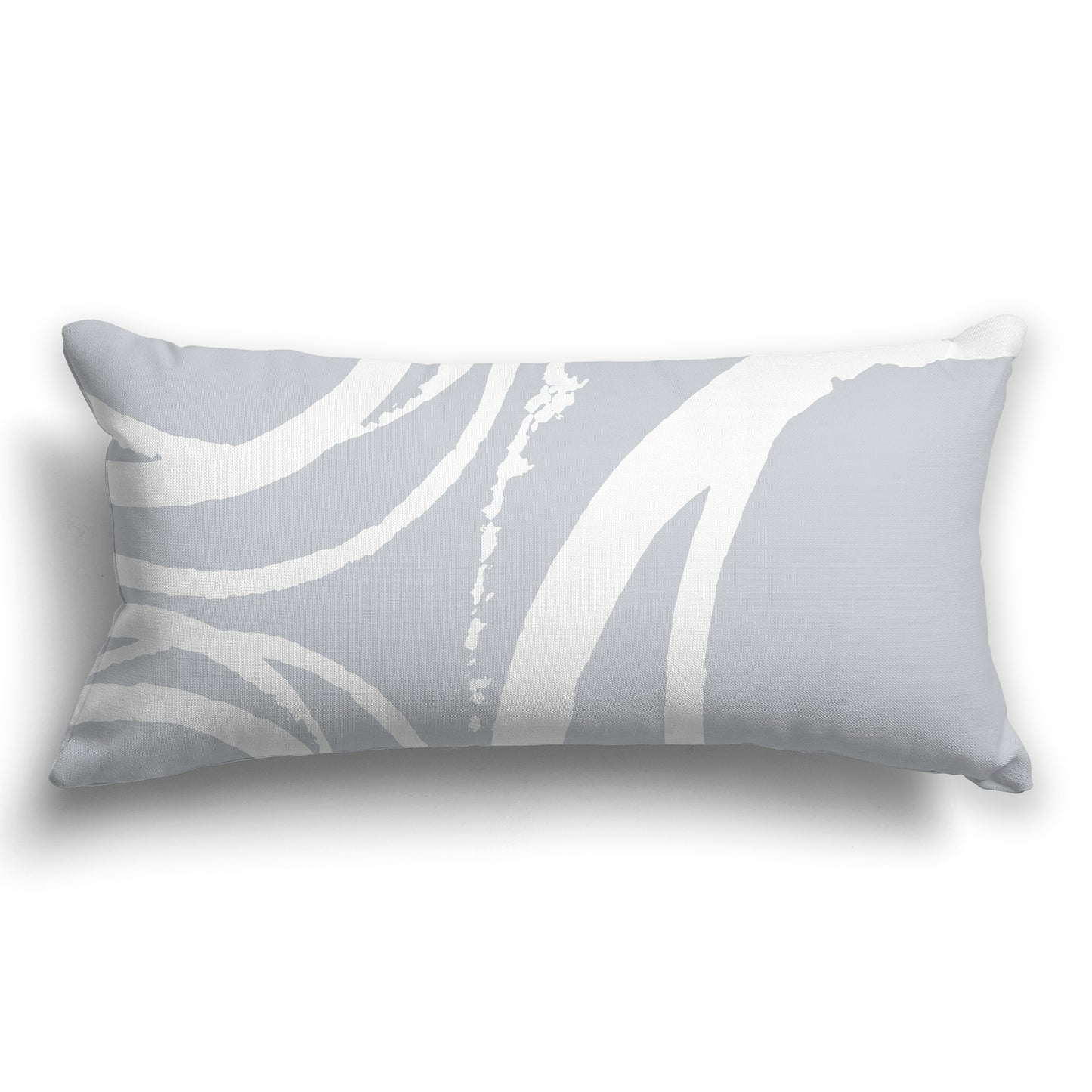 Pale Grey Throw Pillow with Circular White/Beige-white Graphic on Both Sides, CAPC-1151-021