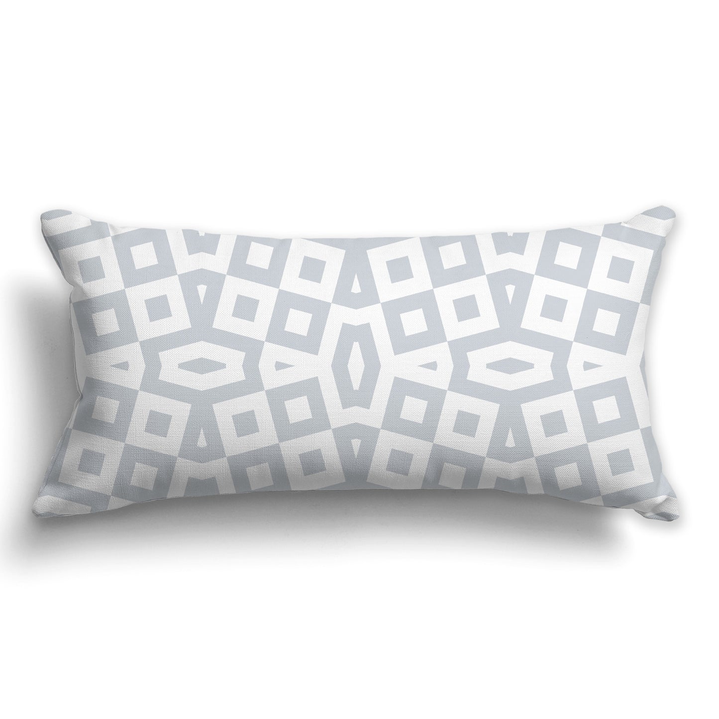 Throw Pillow with Pale Grey and White/Beige-white Geometric Pattern on Both Sides, CAPC-1151-171