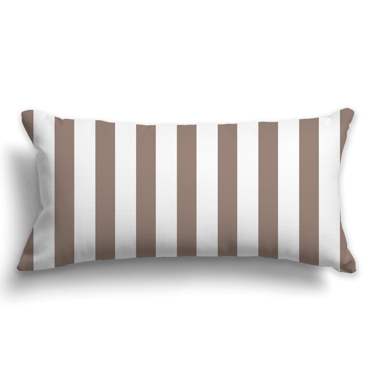 White/Beige-white Throw Pillow with Brown Vertical Bars on Front, CAPC-1152-051