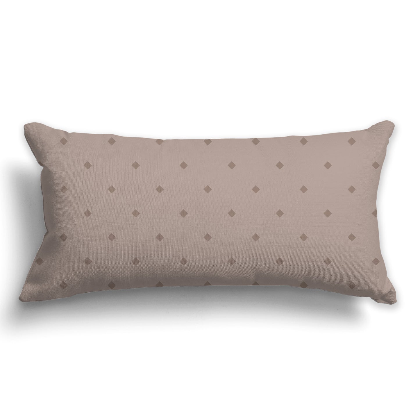 Light Brown Throw Pillow with Brown Diamond Pattern on Front, CAPC-1152-103