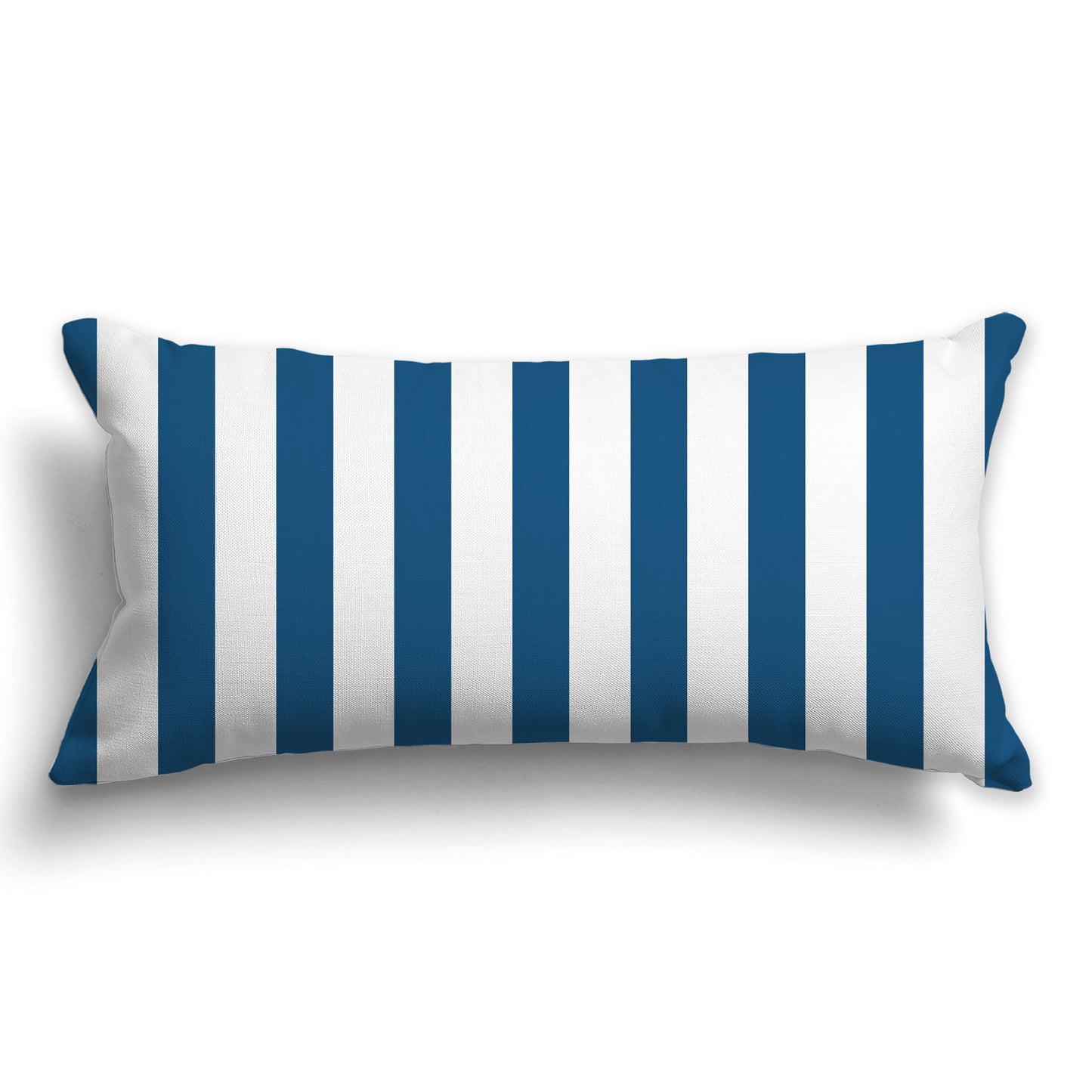 White/Beige-white Throw Pillow with Dark Blue-turquoise Vertical Bars on Front, CAPC-1153-052