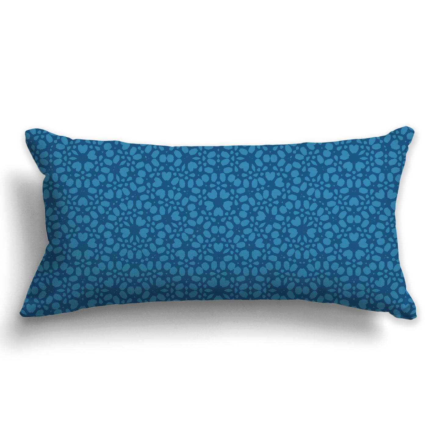 Throw Pillow with Two-tone Blue-turquoise Paint Dab Repeat Pattern on Both Sides, CAPC-1153-164