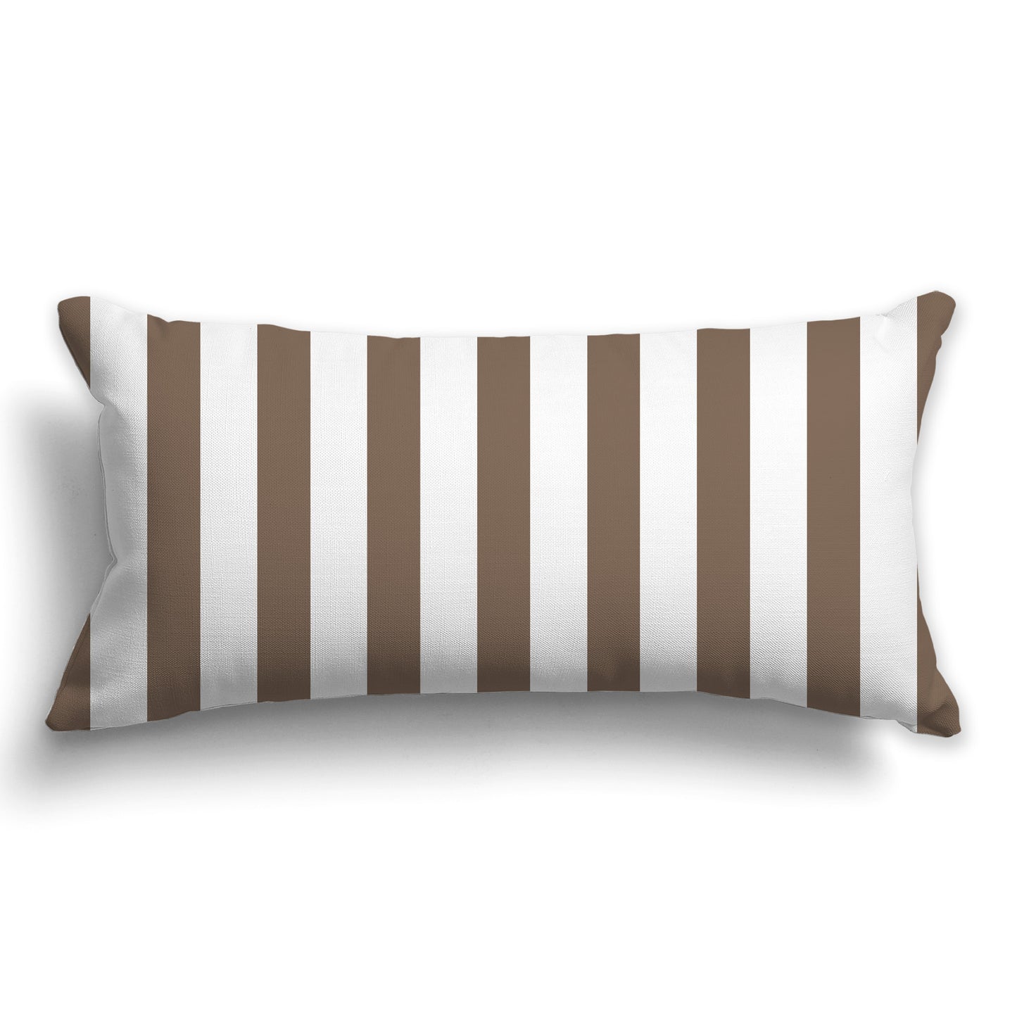 White/Beige-white Throw Pillow with Brown Vertical Bars on Front, CAPC-1171-051