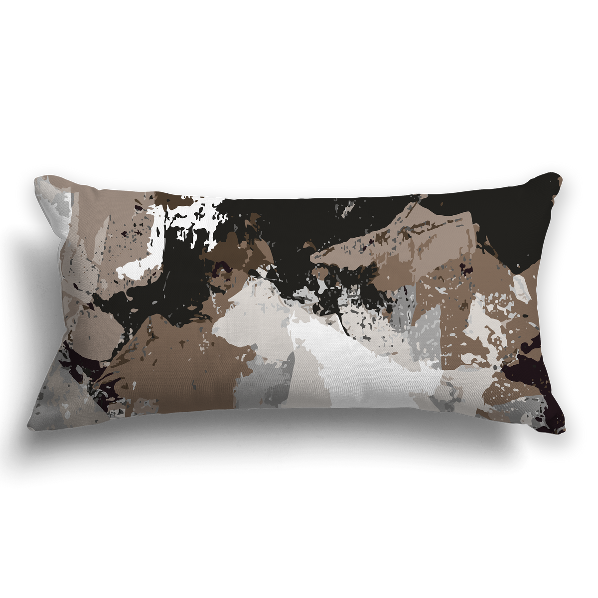 Cushion Cover with Graphic Art from the Castle Light Collection | 61 x 30 cm / 24 x 12 inches