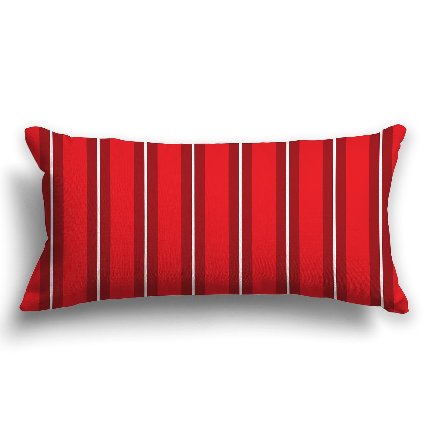 Throw Pillow with Two-tone Red Multistripe Pattern on Front, CAPC-1191-071