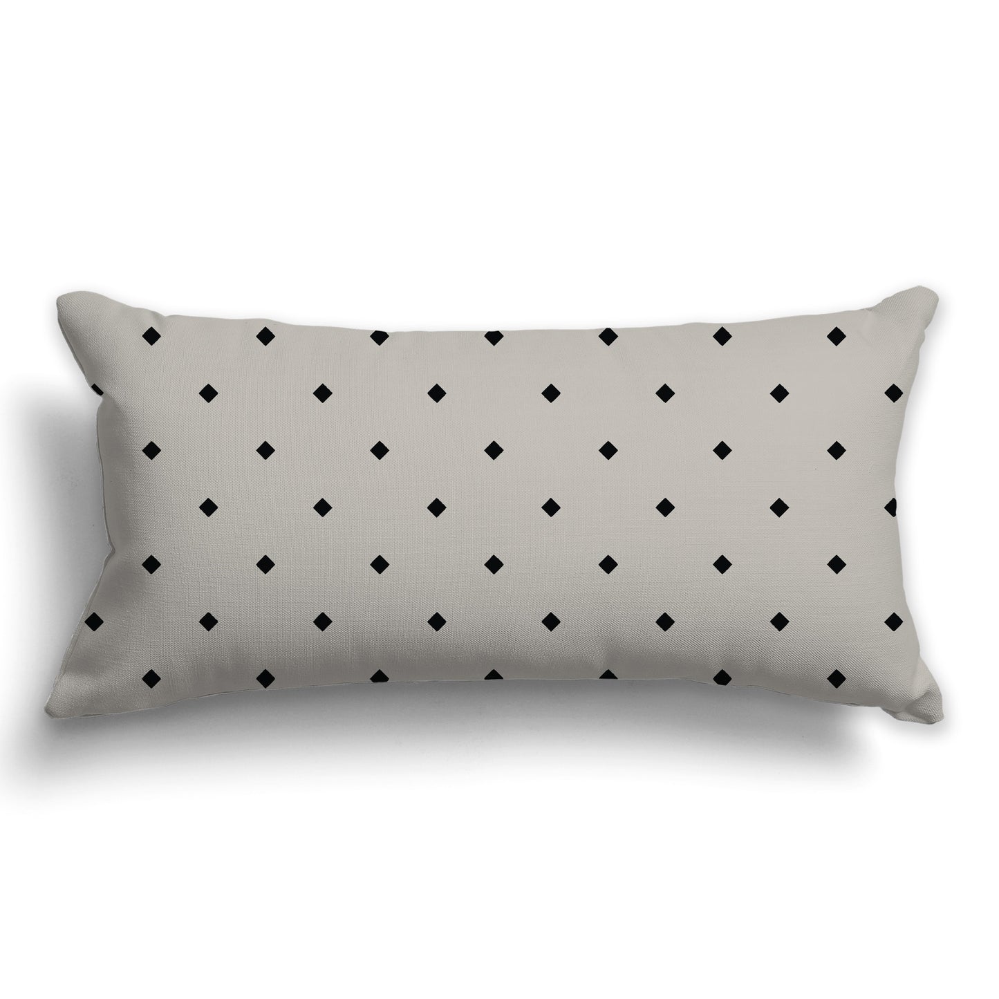 Taupe Throw Pillow with Large Black Diamond Pattern on Front, CAPC-1192-101