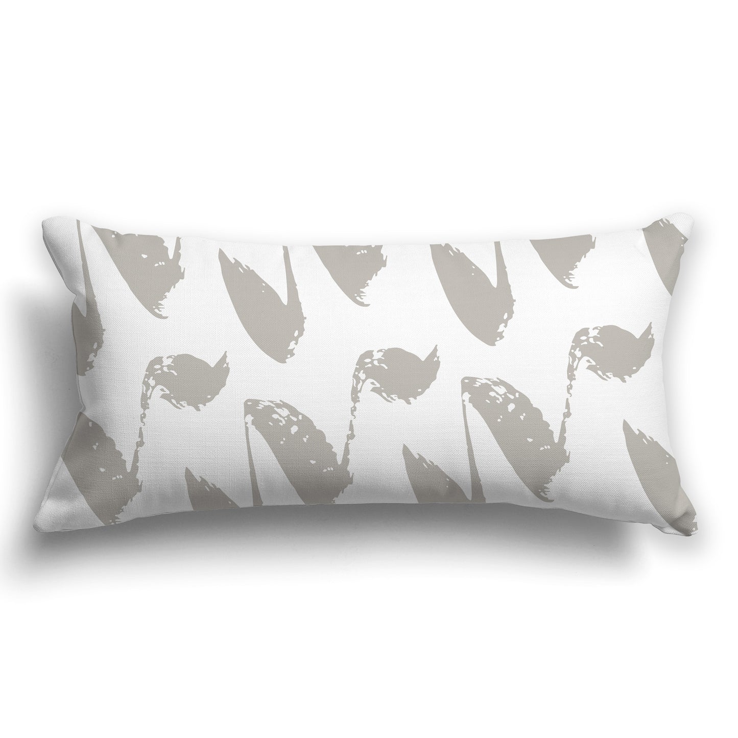 White/Beige-white Throw Pillow with Taupe Squiggle Pattern on Both Sides, CAPC-1193-081
