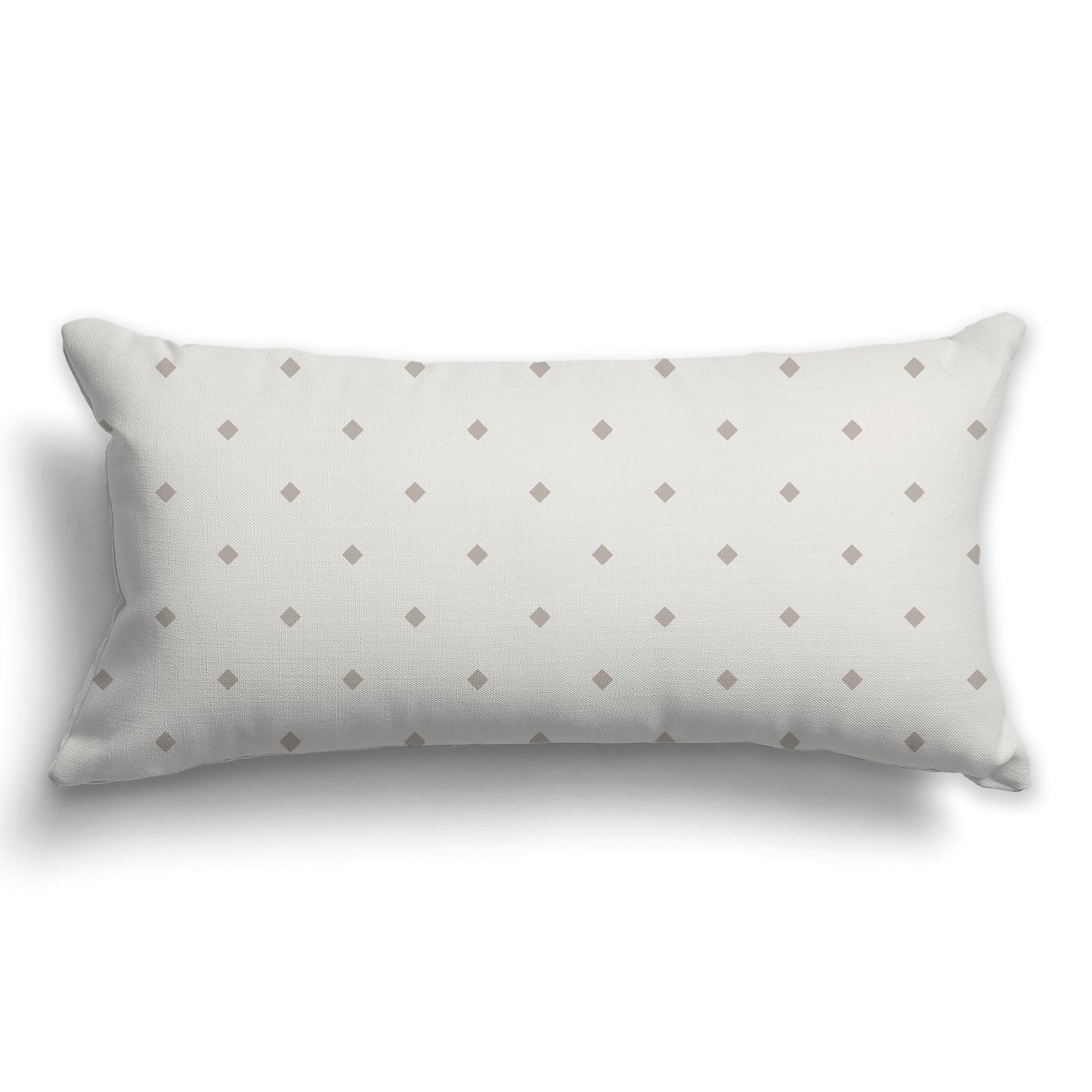 Light Taupe Throw Pillow with Large Taupe Diamond Pattern on Front, CAPC-1202-101